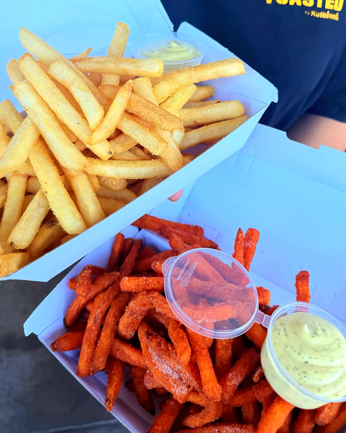 Beef tallow fries and sweet potato chips